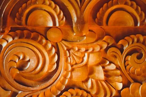 Patterned carved wood Stock Photos