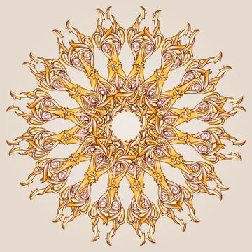 Patterned circle Stock Illustration