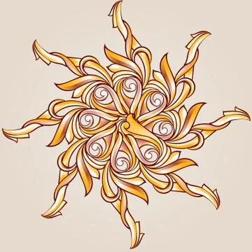 Patterned circle Stock Illustration