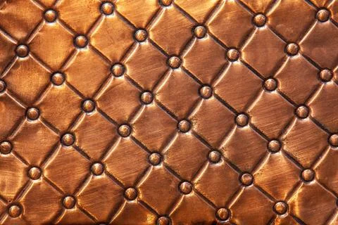 Patterned copper plate Stock Photos