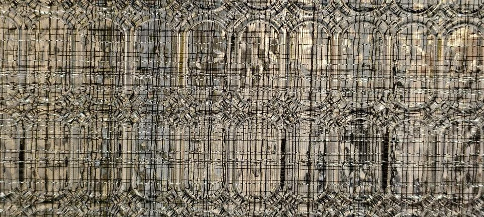 Patterned Decorative Glass 库存照片