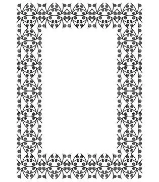 Patterned decorative letter isolated on white background.Inwrought font. Stock Illustration