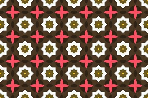 A patterned design with pink and brown colors Stock Illustration