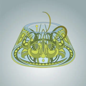 Patterned fantastic creature Cthulhu Stock Illustration