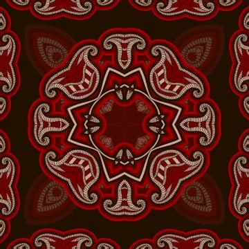 Patterned floor tile in oriental style. Stock Illustration