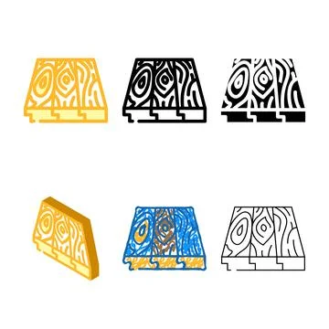 Patterned flooring color icon vector multistyle Stock Illustration