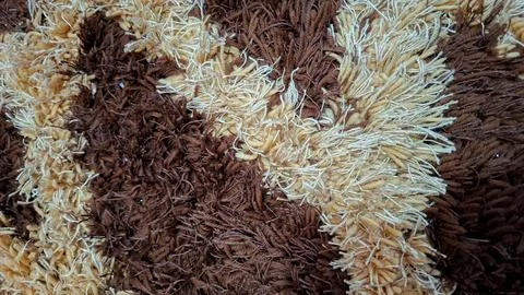Patterned Fluffy Shaggy Carpet Surface Texture Stock Photos