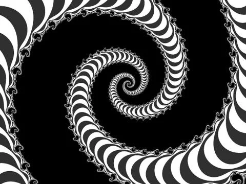 Patterned fractal helix Stock Illustration