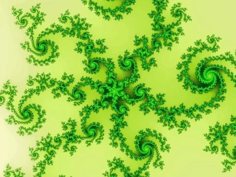 Patterned fractal spirals. Stock Illustration