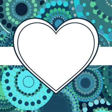 Patterned frame background invitation circular ornament blue Illustrazione stock