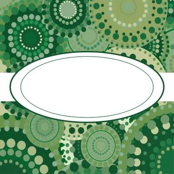 Patterned frame background invitation circular ornament green Stockillustratie