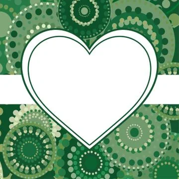 Patterned frame background invitation circular ornament green Illustrazione stock