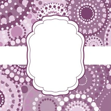 Patterned frame background invitation circular ornament pink Stock Illustration