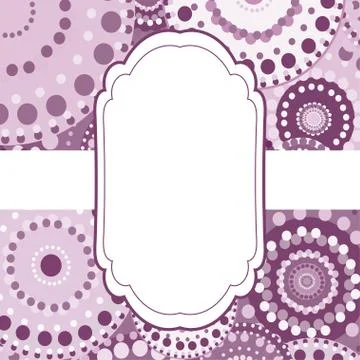 Patterned frame background invitation circular ornament pink Illustrazione stock