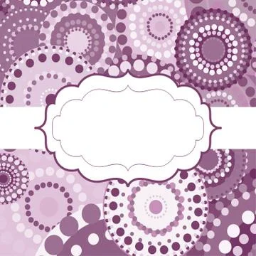 Patterned frame background invitation circular ornament pink Illustrazione stock