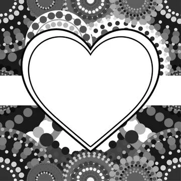 Patterned frame background invitation circular ornament grey bla Stockillustratie