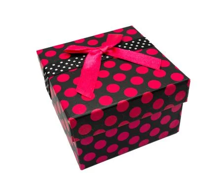 Patterned Gift Box Tilted View Stock Photos
