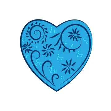 Patterned heart Stock Illustration