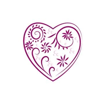 Patterned heart Stock Illustration