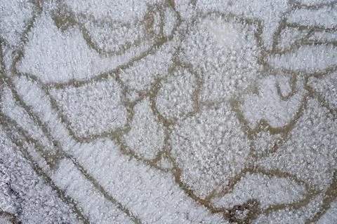 Patterned Ice Surface Stock Photos