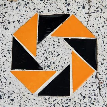 Patterned marble floor. Foto stock