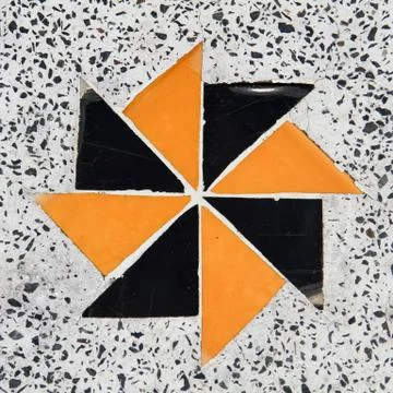 Patterned marble floor. Foto stock