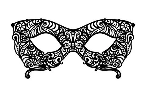 Patterned masquerade Mask Stock Illustration