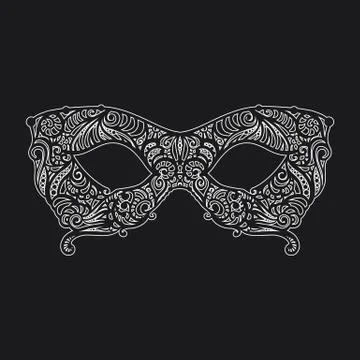 Patterned masquerade Mask Stock Illustration