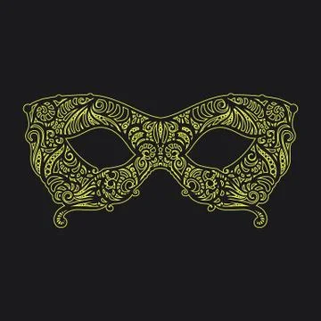 Patterned masquerade Mask Stock Illustration