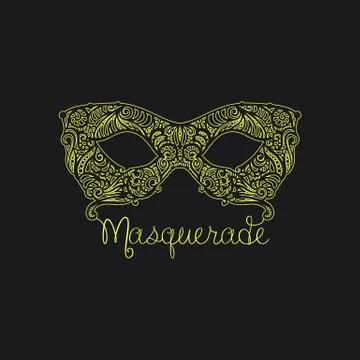 Patterned masquerade Mask Stock Illustration