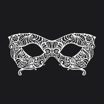 Patterned masquerade Mask Stock Illustration