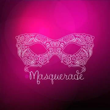 Patterned masquerade Mask Stock Illustration