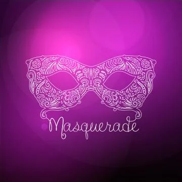 Patterned masquerade Mask Illustrazione stock