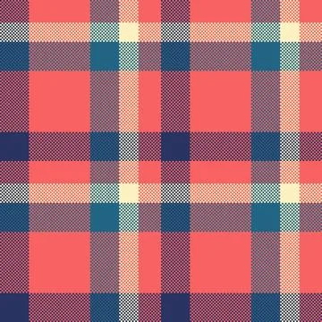 Patterned pattern fabric background, oriental seamless tartan textile. Knit.. Stock Illustration