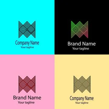 Patterned Pinnacle logo Stock Illustration