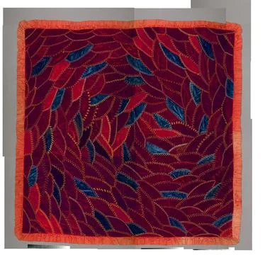 Patterned quilt: "Crazy" ca. 1885 American. Patterned quilt: "Crazy". Ameri.. Stock Photos