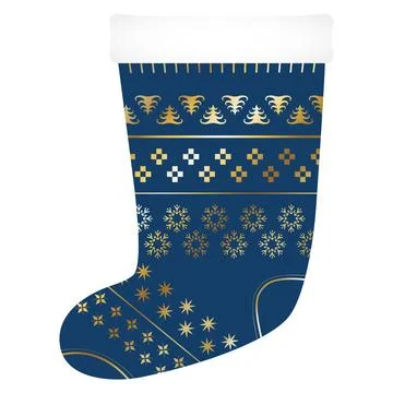 Patterned sock for Christmas gifts design Stock Illustration