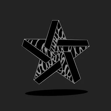 Patterned stars Stock Illustration