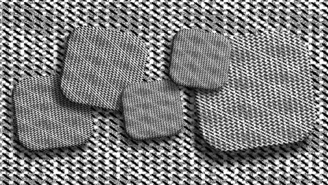 Patterned stone tiles layered over dense textured background Stock Footage 321865334