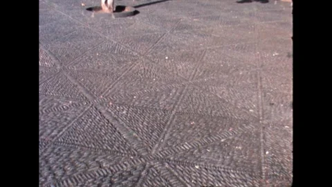 Patterned Street Pavement Stock Footage 278331893