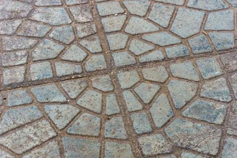 Patterned tiles for sidewalks. abstract background Stock Photos
