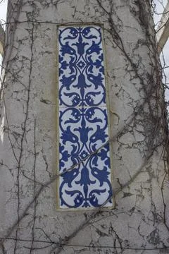 Patterned tiles on the wall Stock Photos