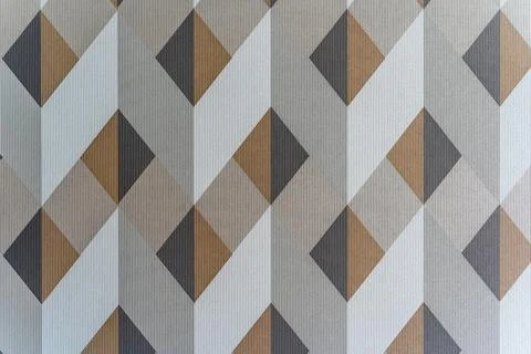 A patterned wallpaper with brown and white squares Foto stock
