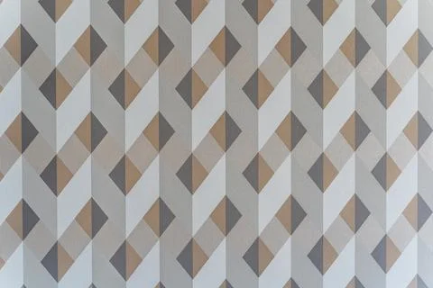 A patterned wallpaper with brown and white squares Stock Photos