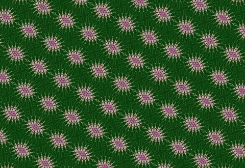 Patterned wallpaper-style design in cornsilk, olive grey, moss green, deep emera Stock Illustration