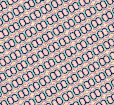 Patterned wallpaper-style design in lemon chiffon, aquamarine, bubblegum, amethy Stock Illustration