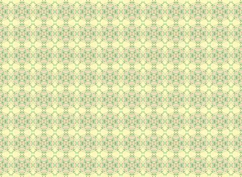 Patterned wallpaper-style design in melon skin, daisy yellow, chartreuse, spring Illustrazione stock