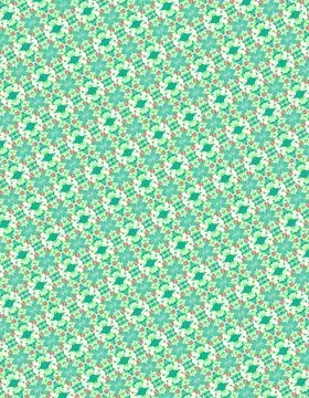 Patterned wallpaper-style design in neon toxic jungle tones with deep teal, sea Stock Illustration