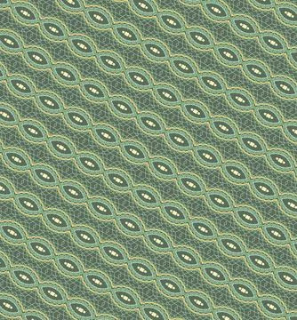 Patterned wallpaper-style design in primrose, marigold, leafy green, jungle gree イラスト素材
