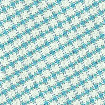 Patterned wallpaper-style design with pure white, lime frost, bright teal, royal Stock Illustration